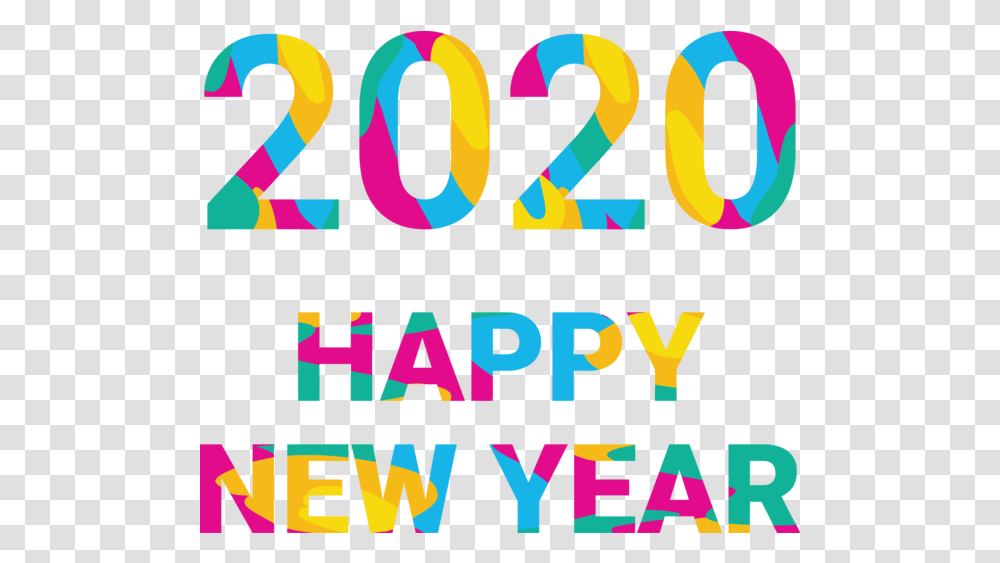 Text Font Line For Happy Year Eve Party Happy New Year 2020 Image Hd, Alphabet, Word, Number, Symbol Transparent Png