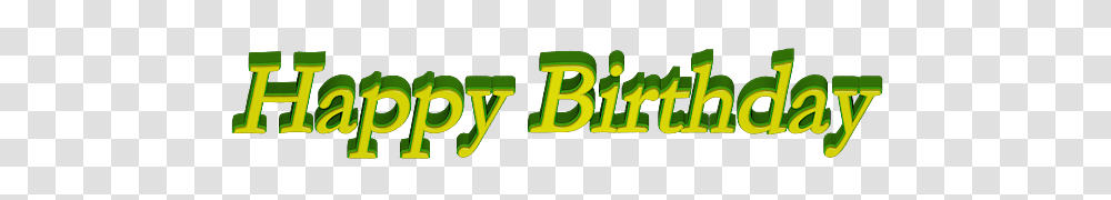 Text Happy Birthday Green Yellow Free Images, Logo, Alphabet, Number Transparent Png