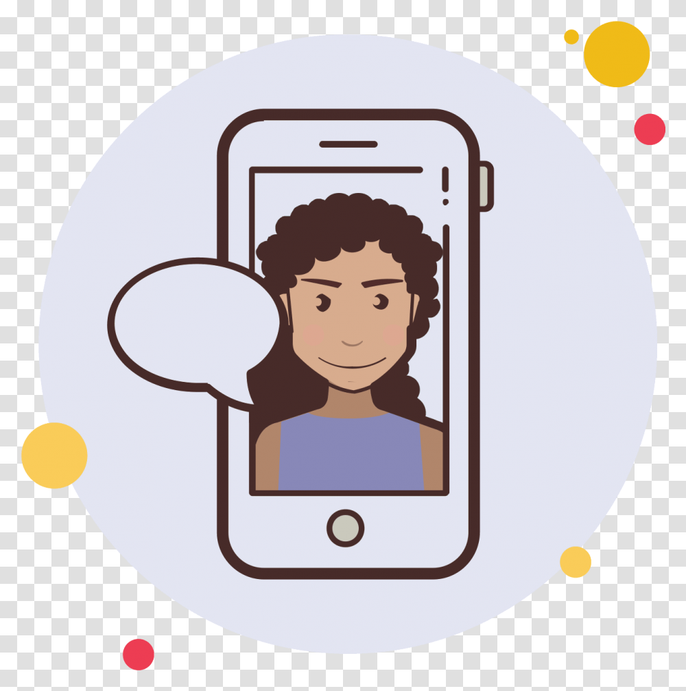 Text Message Icon Girl Friend Messaging Icon Download Mobile Phones Cartoon, Label, Electronics, Logo, Symbol Transparent Png
