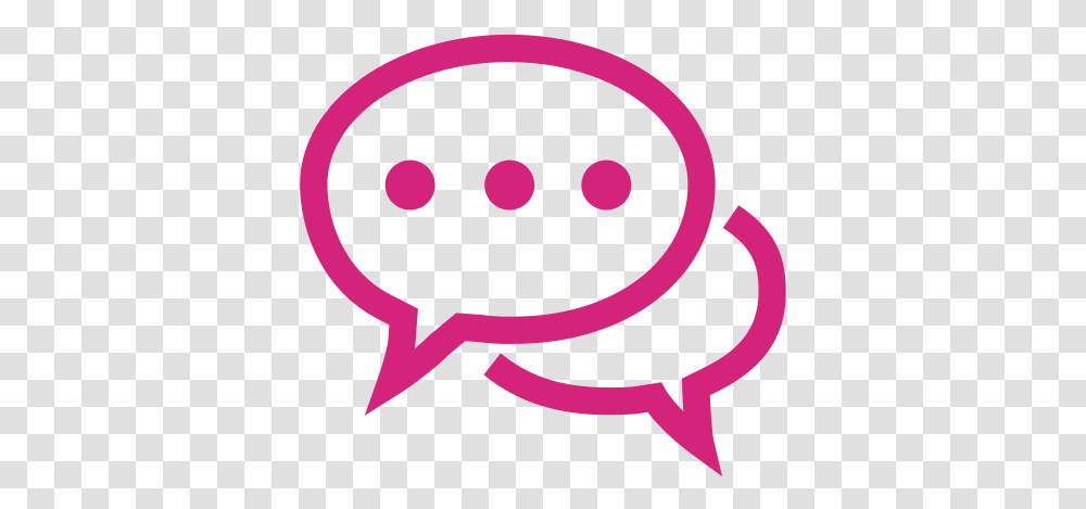 Text Message Icon Pink Chat Icon, Label, Graphics, Art, Outdoors Transparent Png