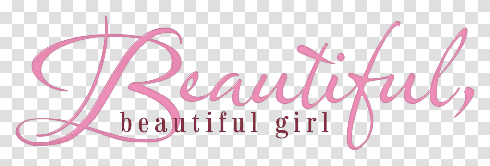 Text Of Girl Beautiful Girl Text, Alphabet, Label, Calligraphy, Handwriting Transparent Png
