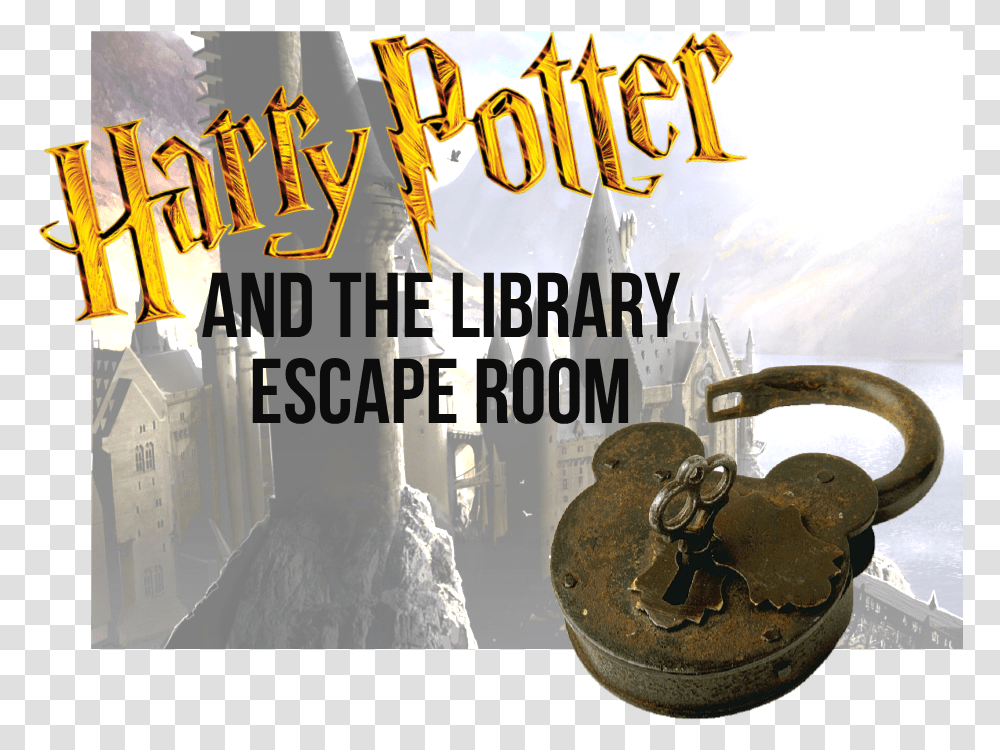 Text Reading Harry Potter And The Library Escape Room Poster, Alphabet, Advertisement, Diary Transparent Png