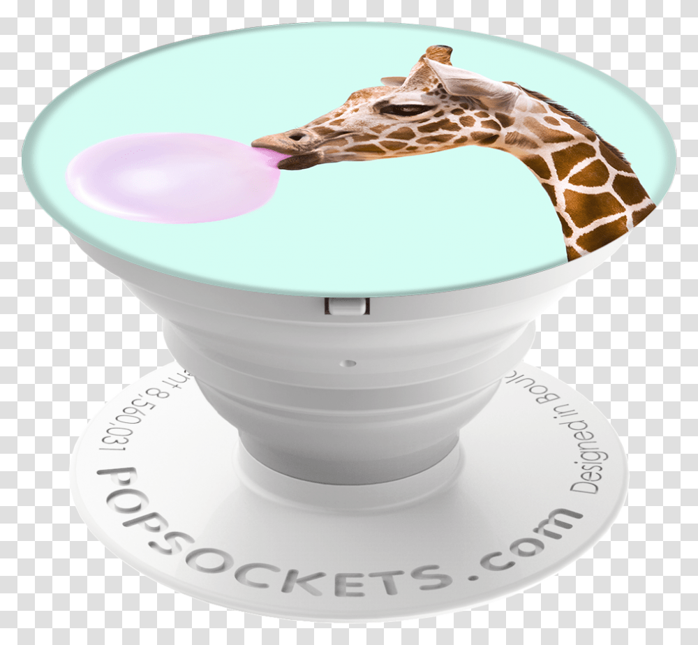 Texting Bubble Popsocket Giraffe Bubble, Porcelain, Pottery, Meal Transparent Png