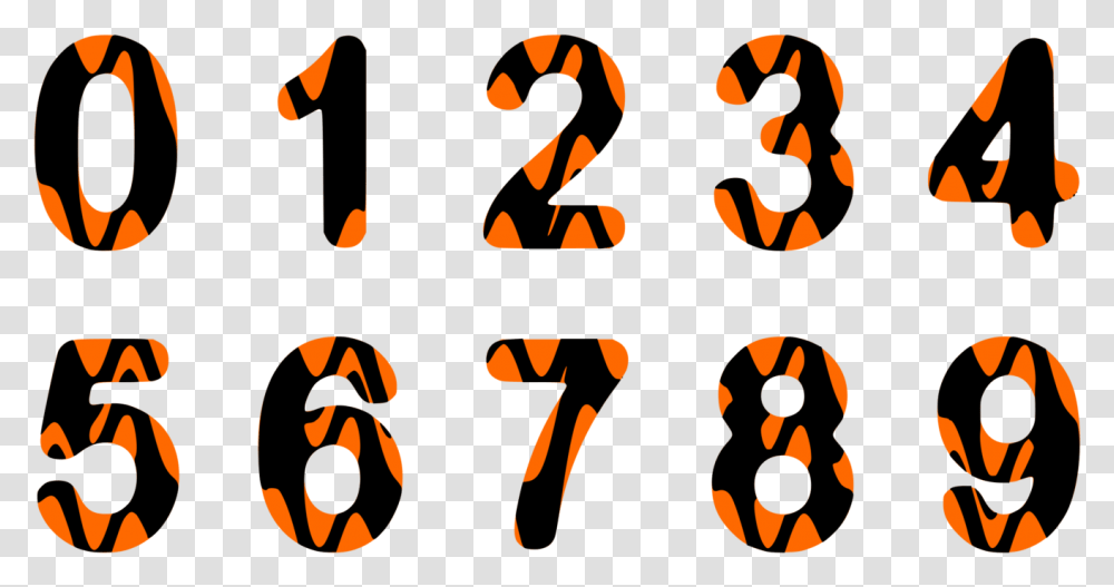 Textsymbolorange Number 0 To 9 Icon, Halloween, Stencil Transparent Png