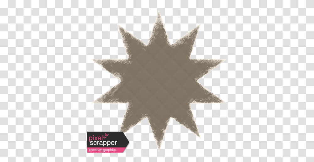 Textured Grunge Star 08 Graphic By Marisa Lerin Pixel 10 Point Star, Cross, Symbol, Star Symbol Transparent Png