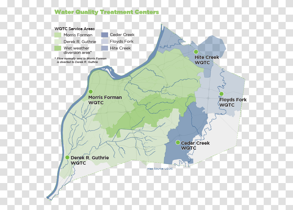 Tf Map Water Quality Treatment Plants Louisville Ky, Diagram, Plot, Atlas, Vegetation Transparent Png