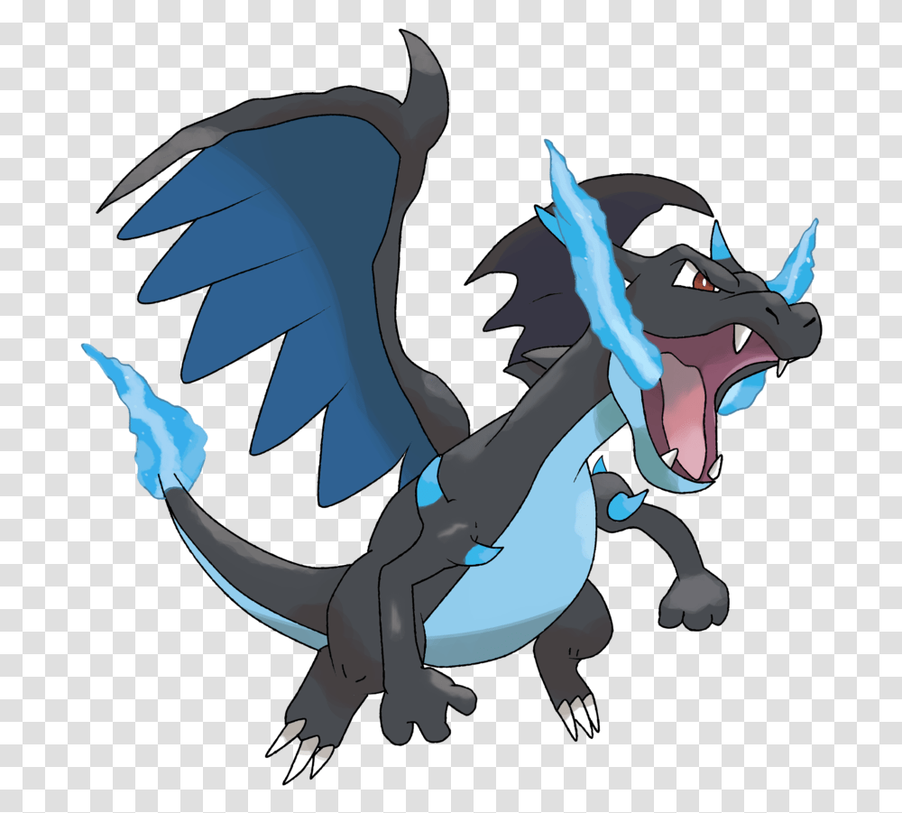 Tfw They Avenged Their Charmeleon In Pkmn X When They Flying Mega Charizard X, Dragon, Reptile, Animal, Horse Transparent Png