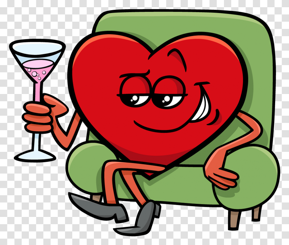 Tggroupsio Heart Heart Relaxing Cartoon, Glass, Alcohol, Beverage, Drink Transparent Png