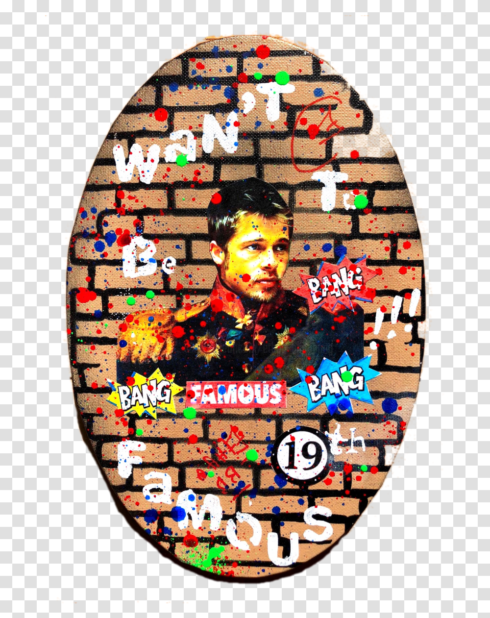 Th Century Brad Pitt Clipart Circle, Collage, Poster, Advertisement, Person Transparent Png