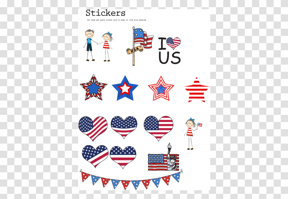 Th Of Sticker Printable July 4 Decorations, Flag, Number Transparent Png