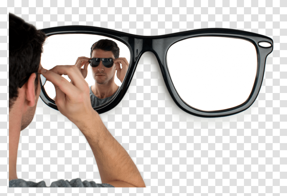 Thabto Looking Good Sunglasses Mirror Hd Sunglasses, Accessories, Accessory, Person, Human Transparent Png