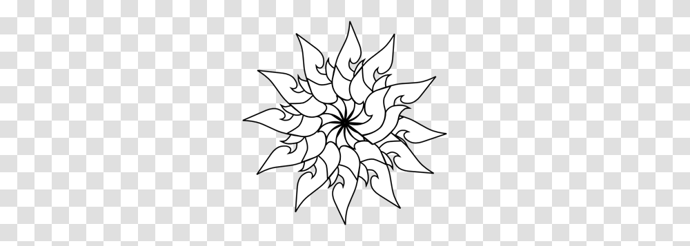 Thailand Floral Decoration Outline Clip Art For Web, Stencil, Pattern Transparent Png