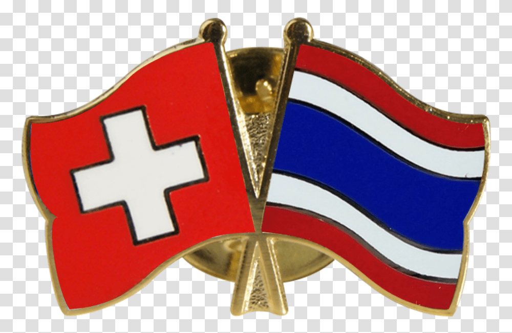 Thailand Friendship Flag Pin Badge Schweizer Sri Lanka Flagge, Logo, Trademark, Accessories Transparent Png