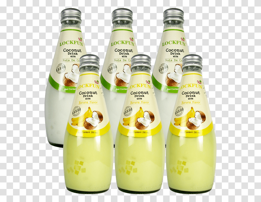 Thailand Lockfun Lek Fen Coconut Water Import Juice, Food, Label, Beer Transparent Png