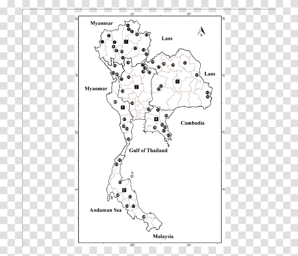 Thailand Map, Diagram, Plot, Atlas Transparent Png