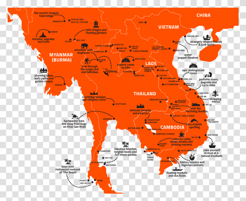 Thailand Map Love Backpacker By Sta Travel Spread The Sta Travel Australia Karte, Diagram, Plot, Atlas, Person Transparent Png