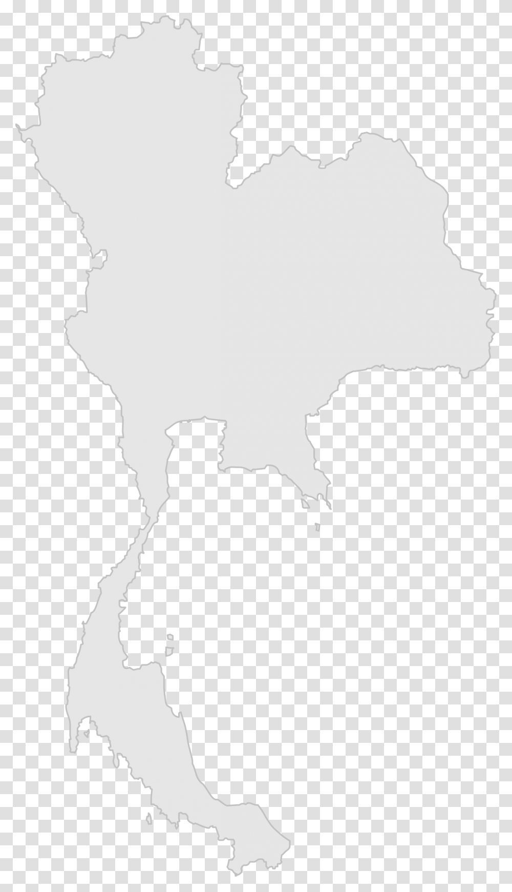 Thailand Map Outline, Silhouette, Stencil, Person, People Transparent Png