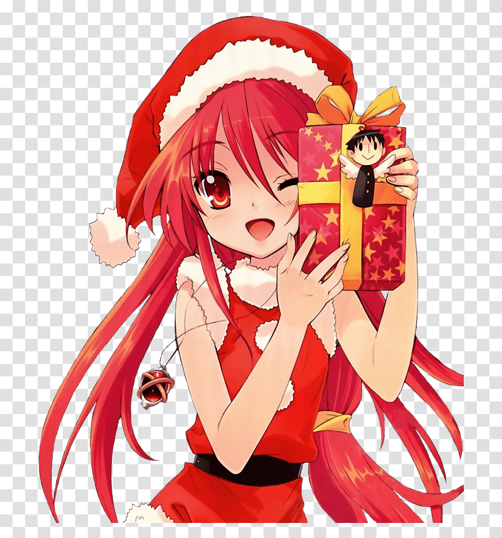 Thank You And Merry Christmas Card, Manga, Comics, Book, Person Transparent Png