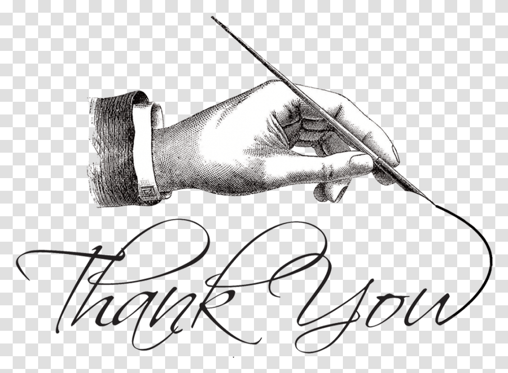 Thank You Clipart Black And White, Hand, Finger, Bow, Leisure Activities Transparent Png