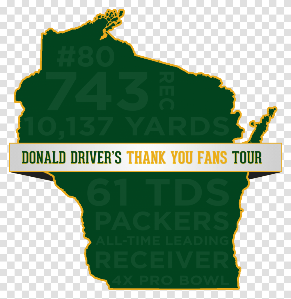 Thank You For Your Support Wisconsin Department Of Tourism, Map, Diagram, Plot, Atlas Transparent Png
