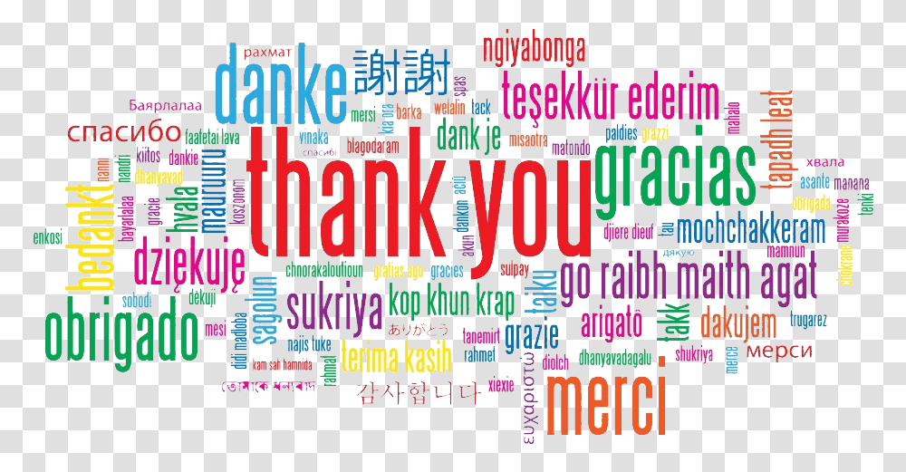 Thank You In 1000 Languages, Poster, Advertisement, Flyer, Paper Transparent Png