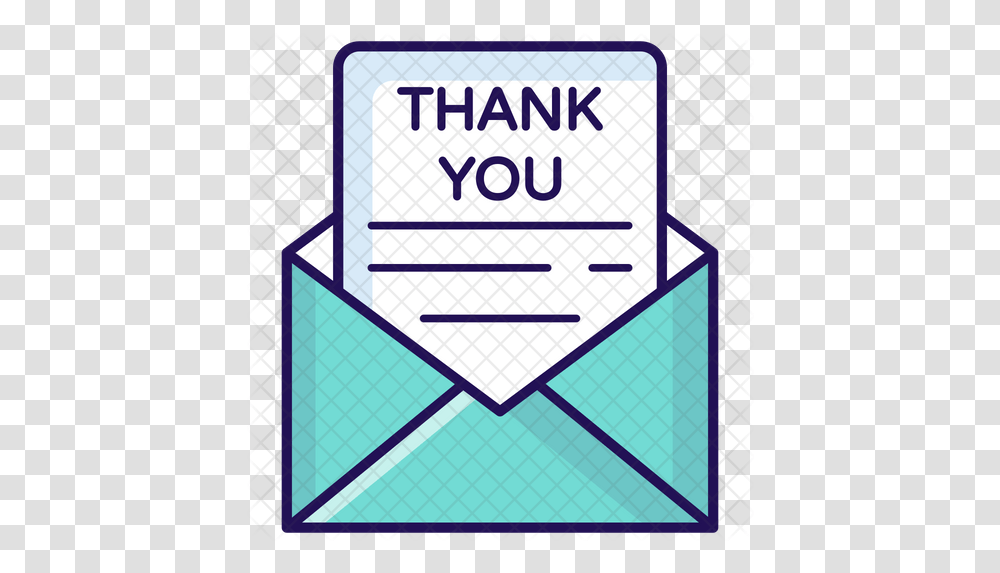 Thank You Note Icon Facebook, Envelope, Mail, Text, Airmail Transparent Png