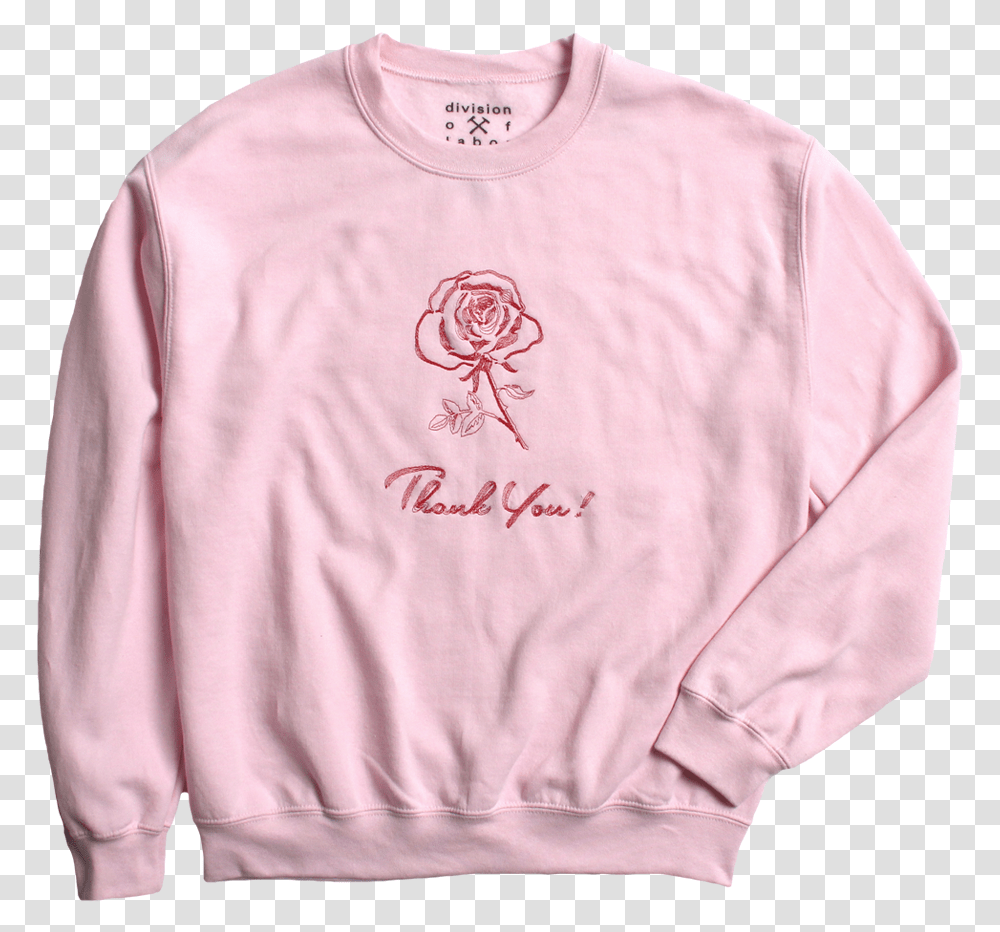 Thank You Rose Crew Neck Sweatshirt Thank You Next Sweater, Apparel, Sleeve, Long Sleeve Transparent Png