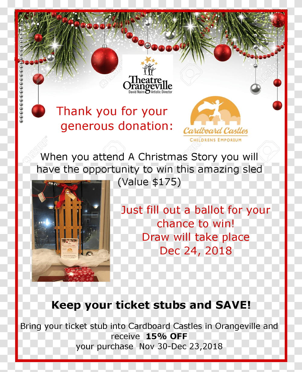Thank You To Cardboard Castles Childrens S Emporium Christmas Tree, Advertisement, Poster, Flyer, Paper Transparent Png