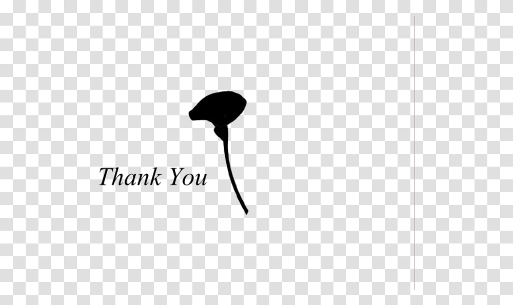 Thank You With Flower Black And White Silhouette, Pin, Cushion, Meal Transparent Png