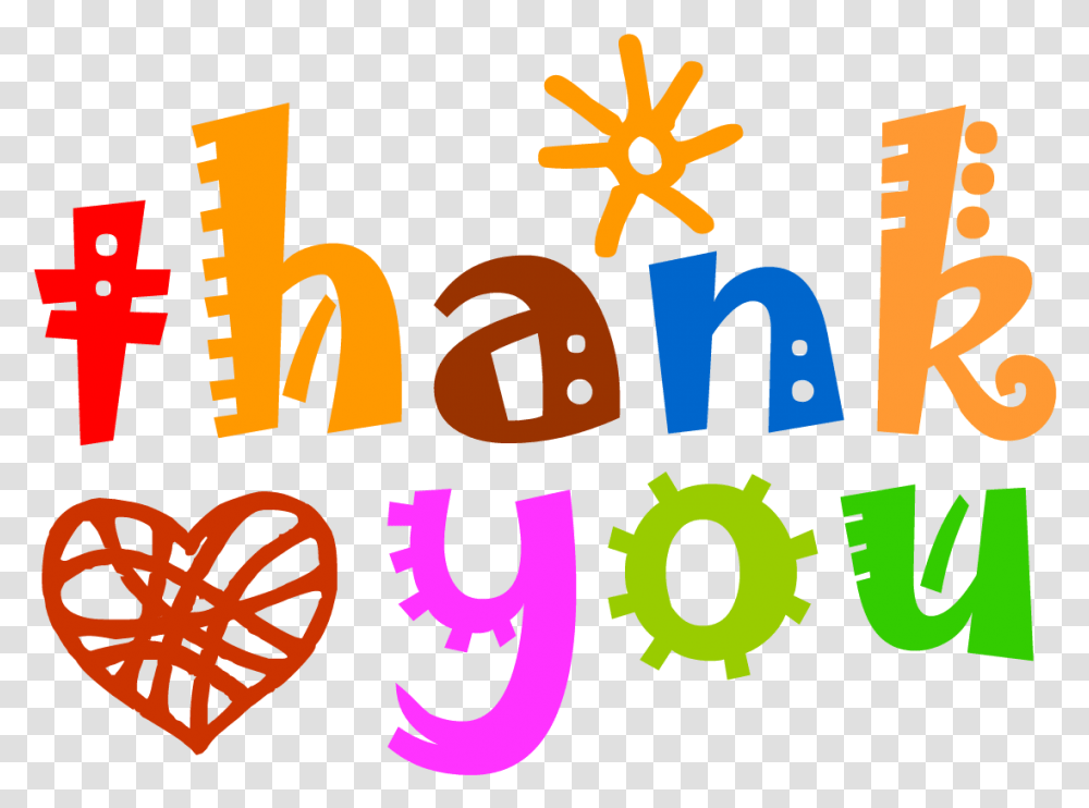 Thank You With Heart Thank You Clipart, Alphabet, Number Transparent Png