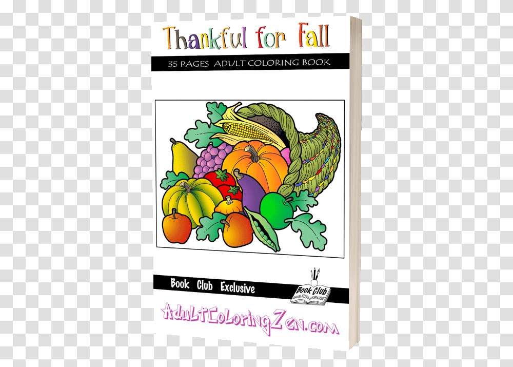 Thankful For Fall Coloring Book Fruit, Doodle, Drawing Transparent Png