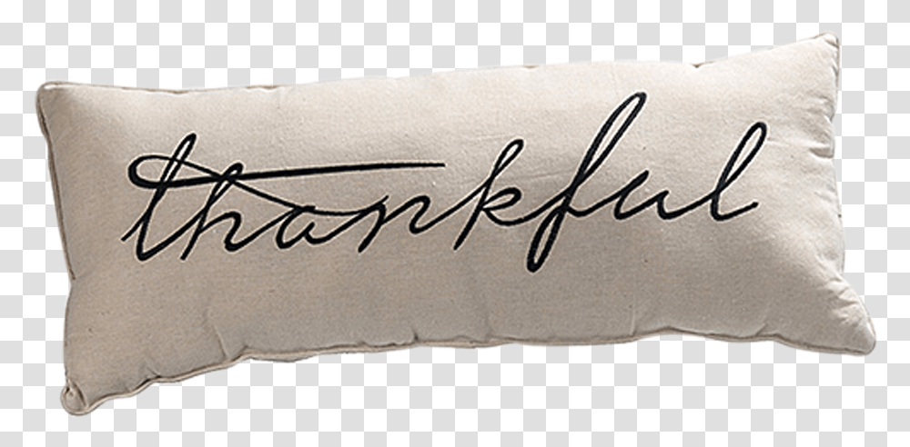 Thankful Pillow Decorative, Text, Cushion, Handwriting, Signature Transparent Png