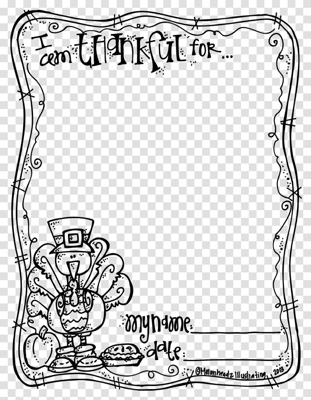 Thanksgiving Borders Clip Art In Black And White Happy Easter, Gray, World Of Warcraft Transparent Png