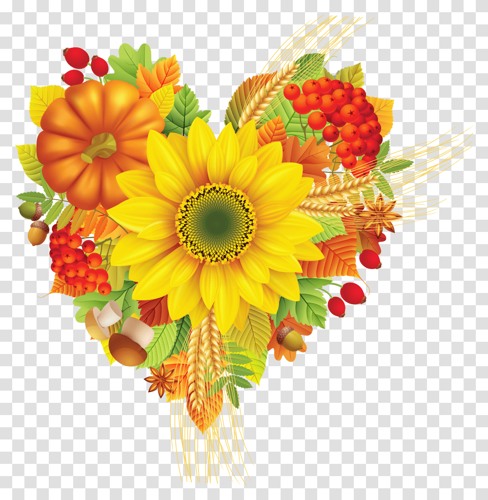 Thanksgiving Break Clipart Fall Flowers Clipart Free Transparent Png