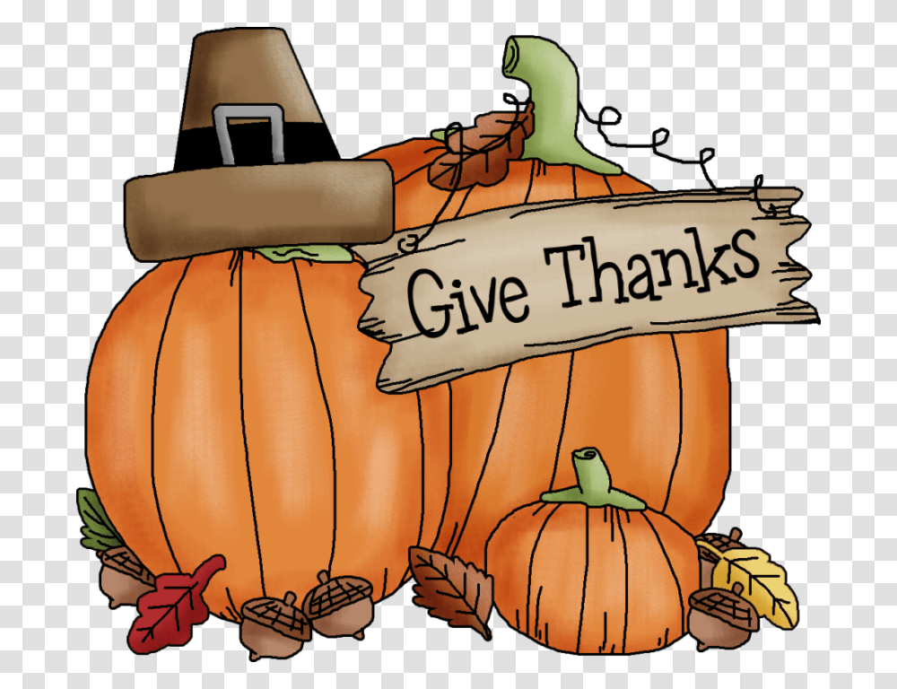 Thanksgiving Clip Art, Pumpkin, Vegetable, Plant, Food Transparent Png