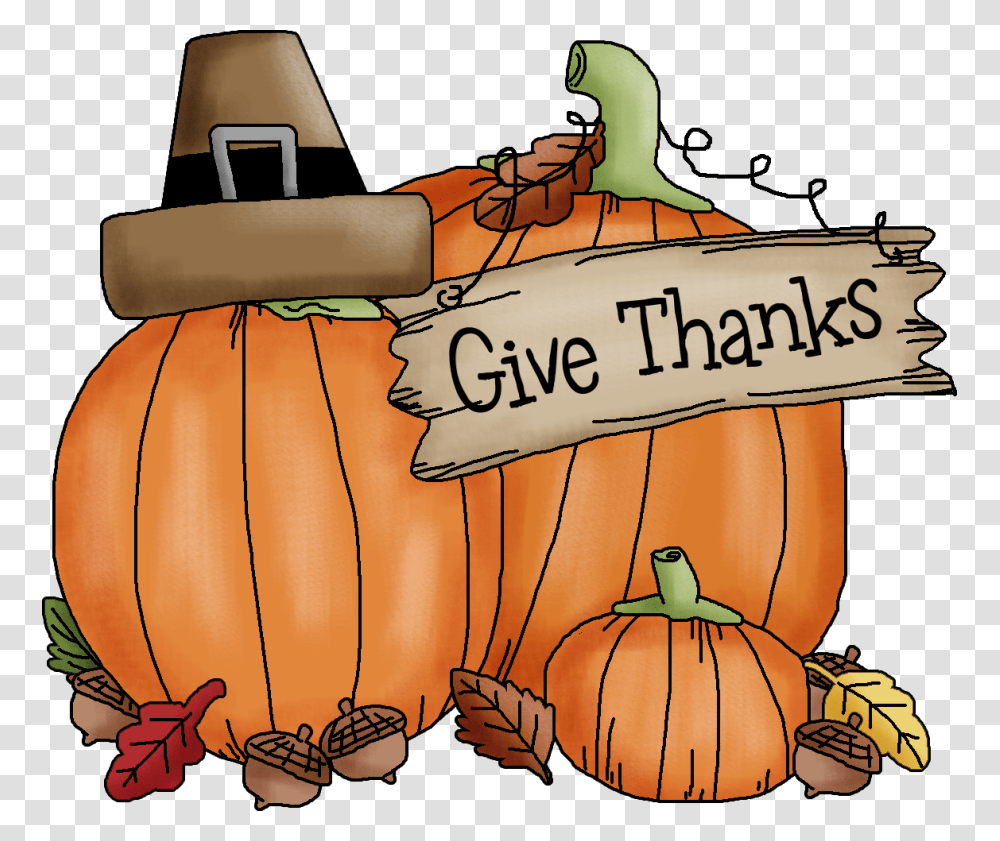 Thanksgiving Clip Art, Pumpkin, Vegetable, Plant, Food Transparent Png