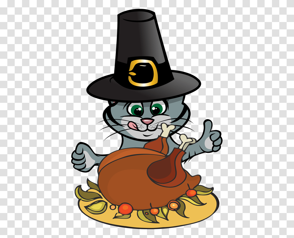 Thanksgiving Clip Art With Cats Happy Easter Thanksgiving, Performer, Apparel, Meal Transparent Png