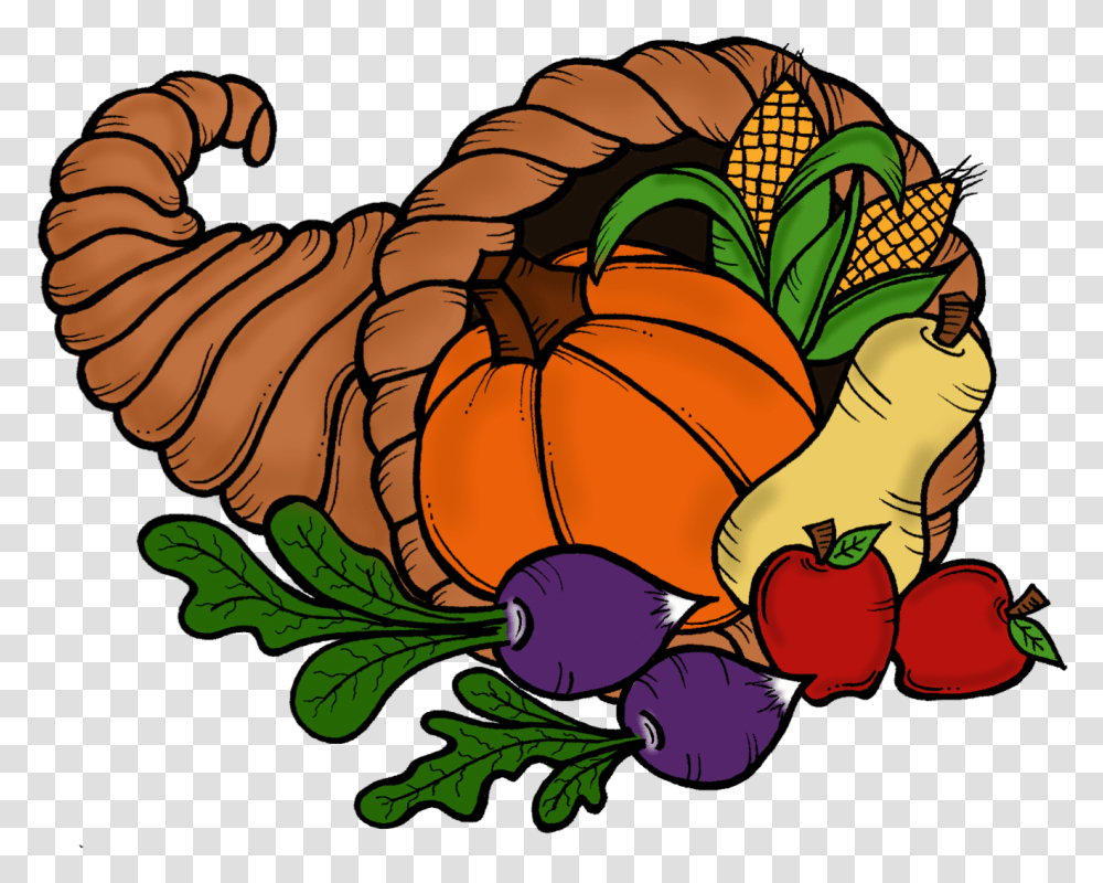 Thanksgiving Cornucopia Clipart Clip Art Library, Plant, Food, Pumpkin, Vegetable Transparent Png