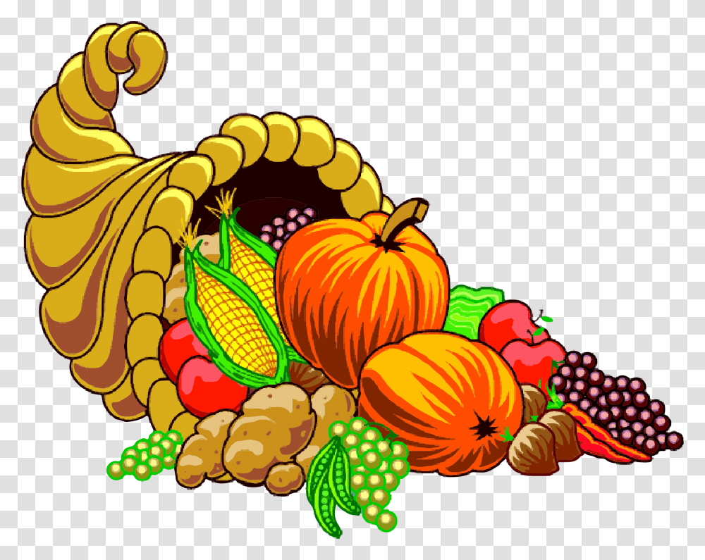 Thanksgiving Cornucopia Horn Of Plenty, Plant, Pumpkin, Vegetable, Food Transparent Png