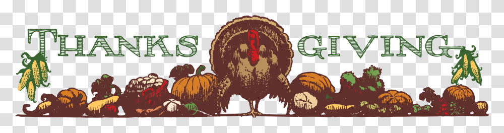 Thanksgiving Header Color Clip Arts Thanksgiving Header, Animal, Turkey Bird, Poultry, Fowl Transparent Png