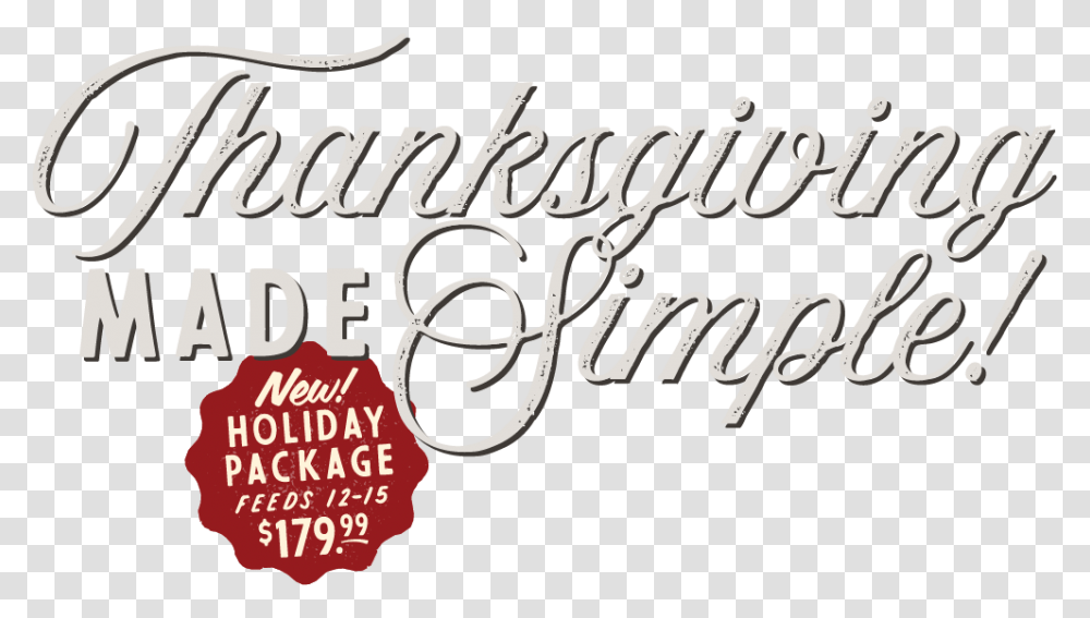Thanksgiving Made Simple Calligraphy, Label, Letter, Handwriting Transparent Png
