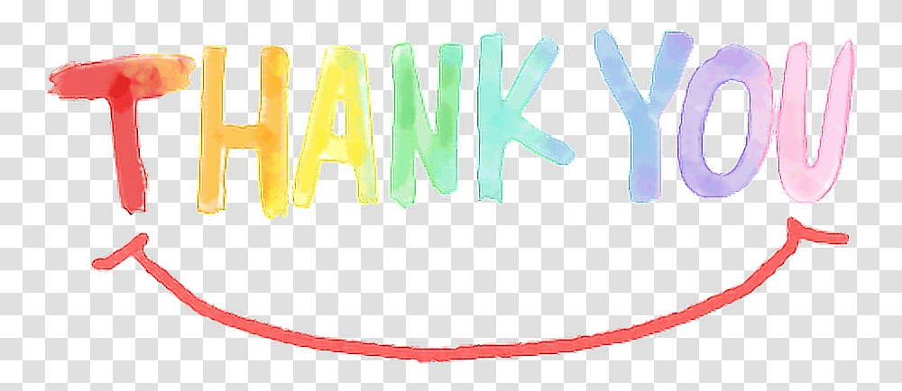 Thankyou Message Cute Colorful Smile Rainbow Art, Apparel, Hat Transparent Png