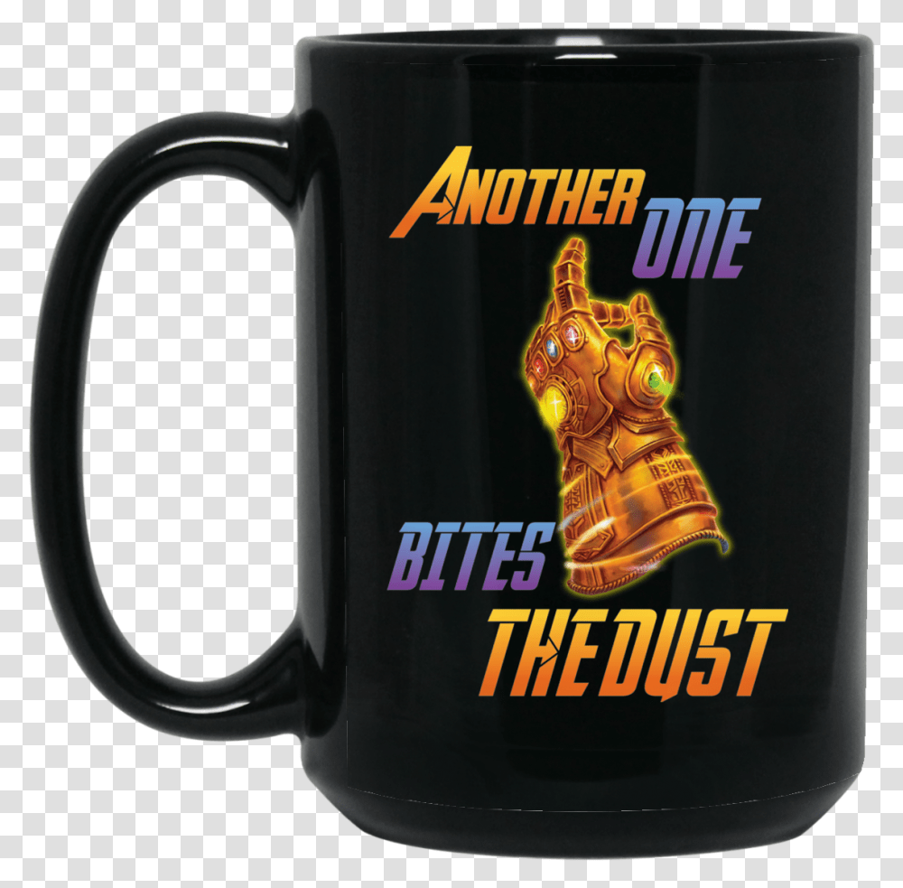Thanos Gauntlet Another One Bites The Dust Mug Serveware, Coffee Cup, Logo, Symbol, Trademark Transparent Png