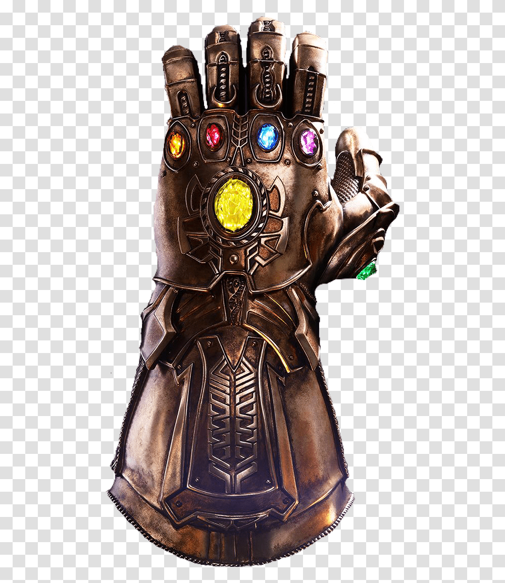 Thanos Infinity Gauntlet, Armor, Person, Human, Bronze Transparent Png