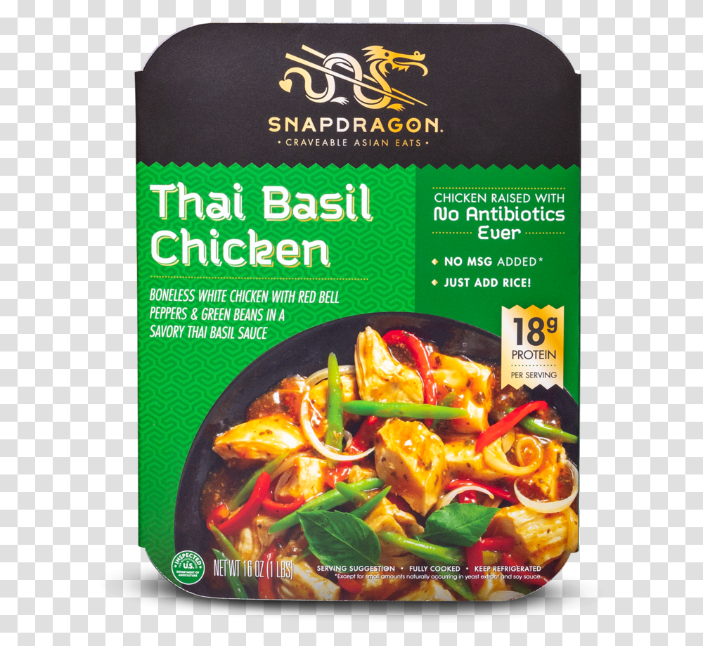 That Basil Chicken Convenience Food, Plant, Advertisement, Meal, Poster Transparent Png