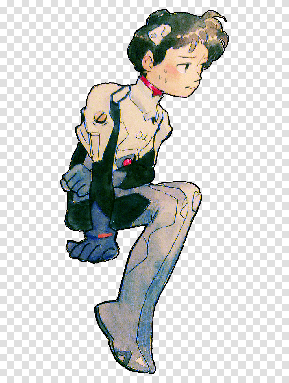 That Crazy Ikari Boy Needs Therapy Shinji Ikari Cartoon, Person, Human, Hand, Drawing Transparent Png