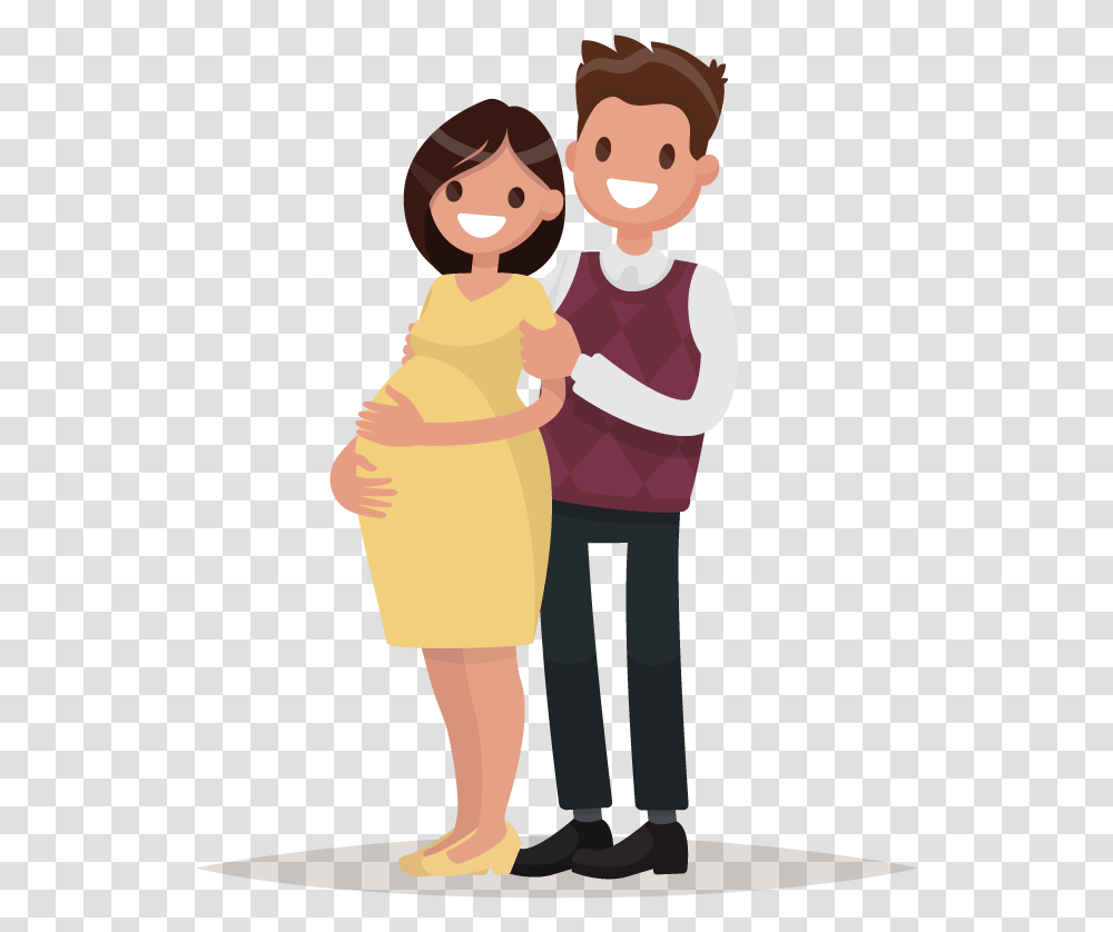 That's Where Parent Step By Step Comes In Parent Step Pregnant Couple Clipart, Person, Human, People, Family Transparent Png