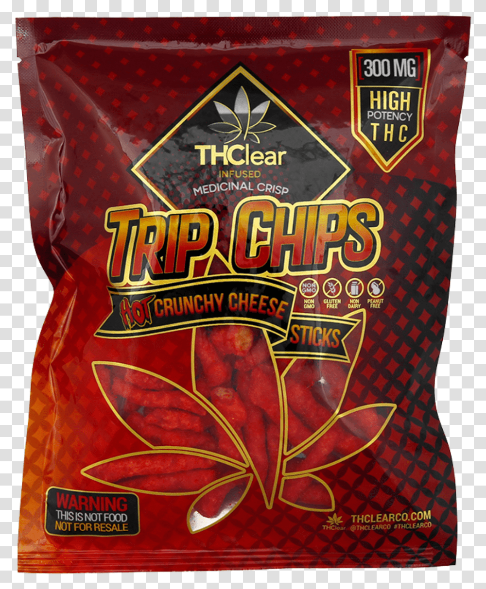 Thclear Edibles Snack Foods Hot Crunchy Cheese Sticks Thclear Trip Chips, Pillow, Cushion, Plant Transparent Png