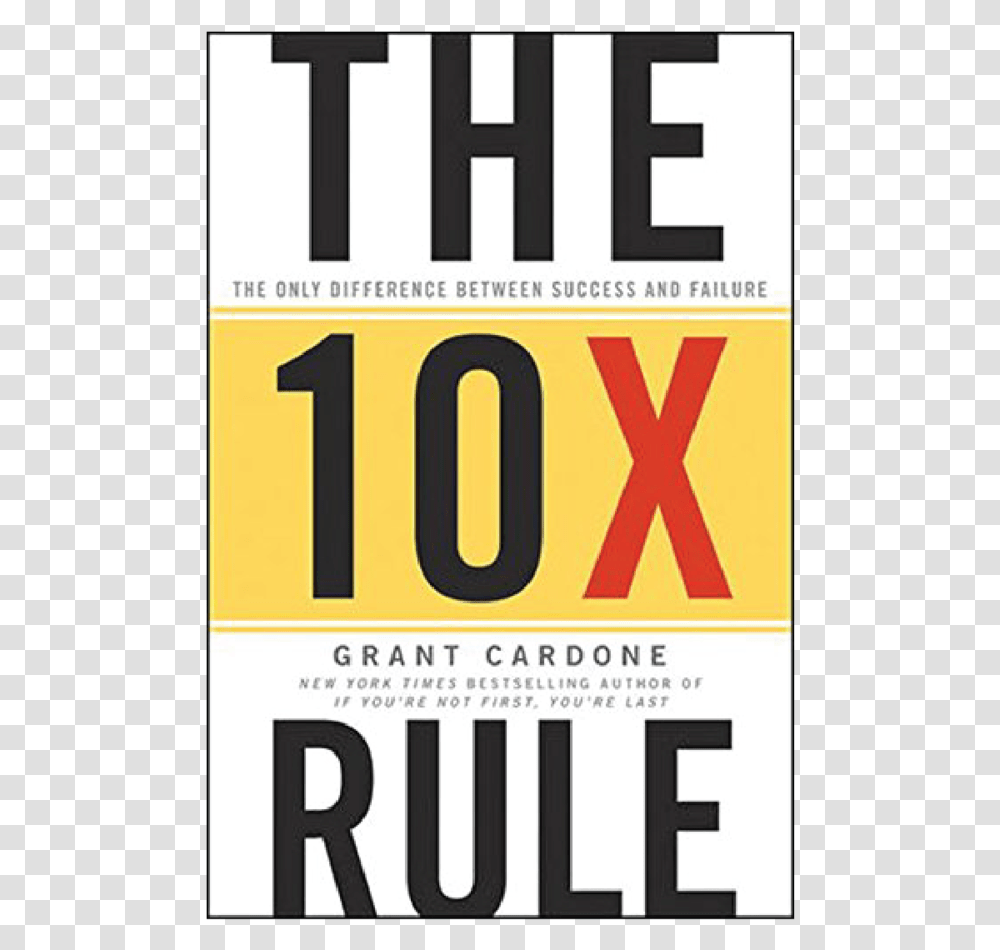 The 10x Rule 10x Book, Number, Flyer Transparent Png