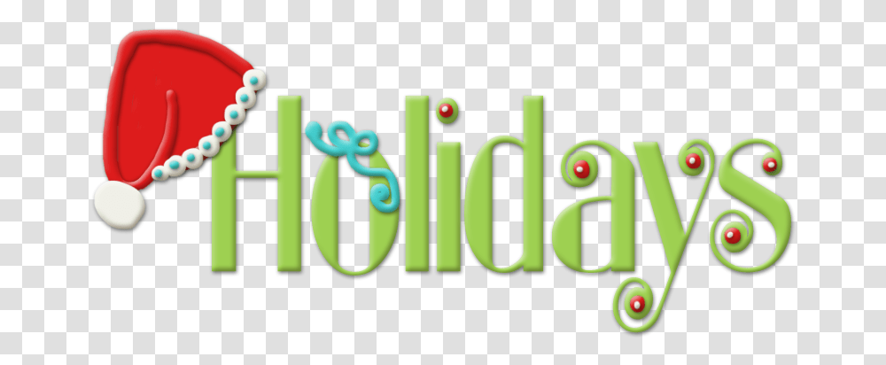 The 3am Teacher Free Happy Holiday Clipart 796x351 Free Clip Art Of The Word Holiday, Text, Alphabet, Green, Symbol Transparent Png
